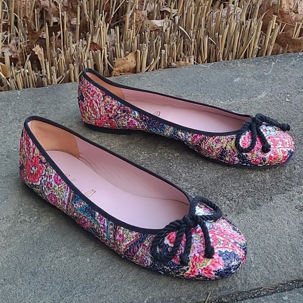 Pretty Ballerinas Rosario paisley sequin flats